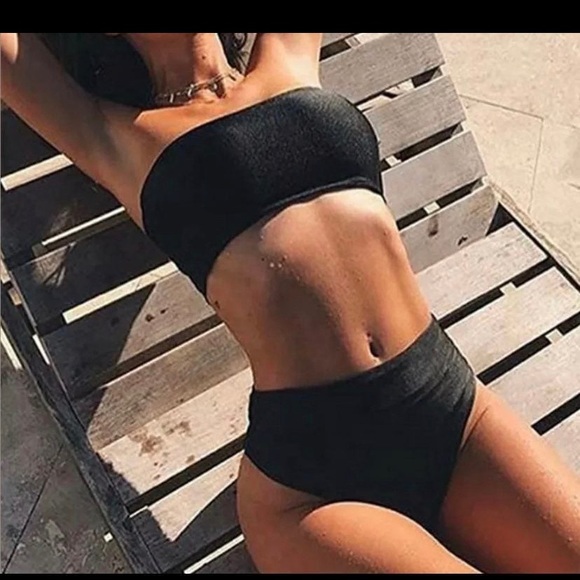 NEW💚GREEN Two pcs bikini high waisted,Large - Picture 1 of 6